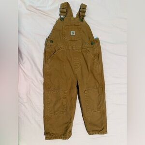 Carhartt Kids toddler flannel lined Overalls